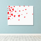 ツリーとハート離れ キャンバスプリント (インサイチュ (ウッドフロア))