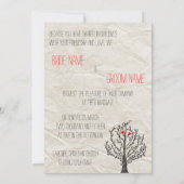 ツリーとハート 招待状 (裏面)