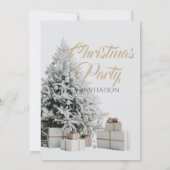 ツリーとパーティーのプレゼント招待状 招待状 (裏面)
