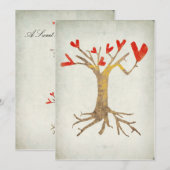 ツリーとルーツファミリハート懇親会招待状 招待状 (正面/裏面)