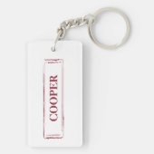 ツリーと大おもしろいきなダンのクリスマス犬 キーホルダー (裏面)