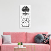 ツリーと引用文 キャンバスプリント (インサイチュ (リビング))