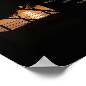 ツリーと海サンセットいずれにせよ ポスター (角)