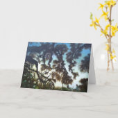 ツリーと空のグリーティングカード カード (黄色い花)