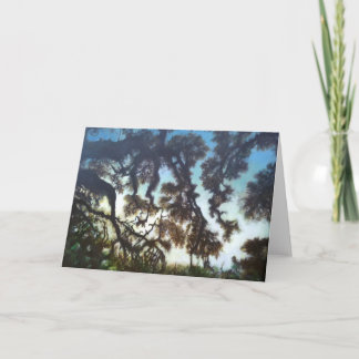 ツリーと空のグリーティングカード カード