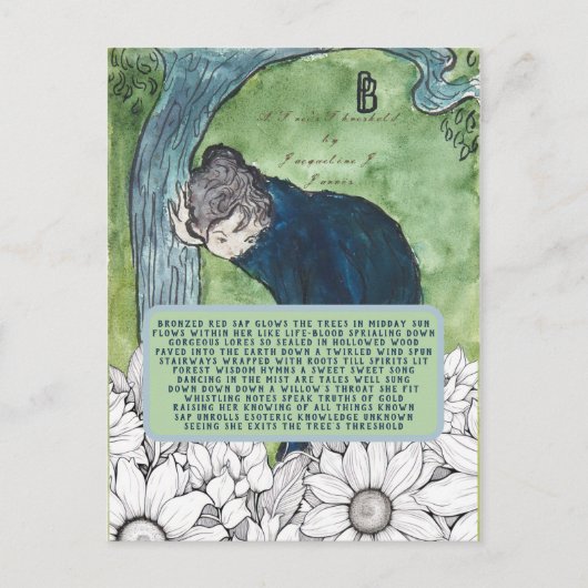 ツリーのしきい値の詩のヴィンテージアービクトリアント ポストカード (正面)