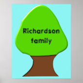 ツリーのカスタマイズ可能なファミリーツリーポスター ポスター (正面)