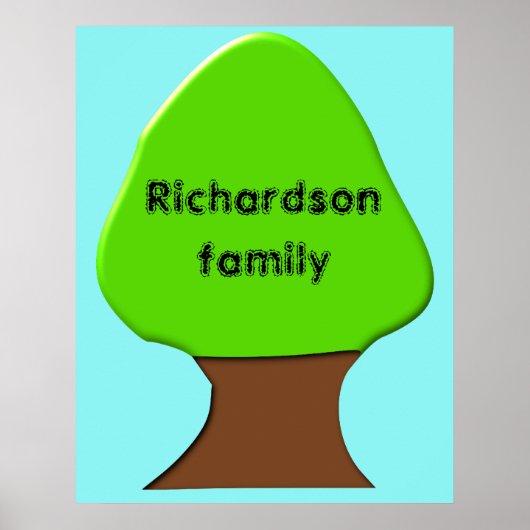 ツリーのカスタマイズ可能なファミリーツリーポスター ポスター (正面)