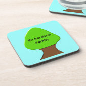 ツリーのカスタマイズ可能な系図学コルクコースター コースター (左側)