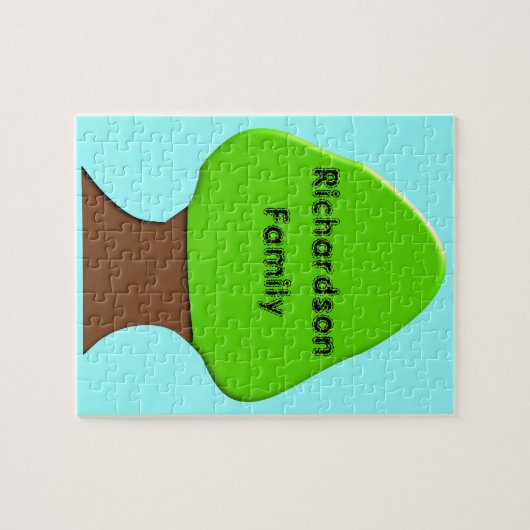 ツリーのカスタマイズ可能な系図学パズル ジグソーパズル (横)