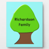 ツリーのカスタマイズ可能な系図学プレート フォトプラーク (正面)