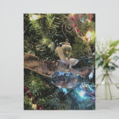 ツリーのガラスの雪だるまオーナメント シーズンカード (スタンド正面)