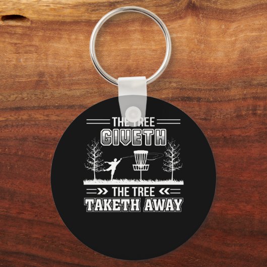 ツリーのギブツリーの持ち遠くに帰りディスクゴルフ キーホルダー (正面)