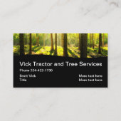 ツリーのクリアとトラクターサービス 名刺 (裏面)