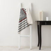 ツリーのクリスマスの可愛いグレー/白いビア シェルパブランケット (インサイチュ)