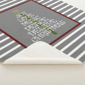 ツリーのクリスマスの可愛いグレー/白いビア シェルパブランケット (3/4)