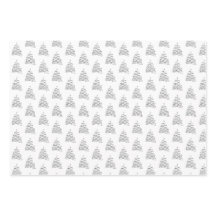 ツリーのクリスマスラッピング紙シート