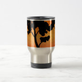 ツリーのシルエット水彩 トラベルマグ (中央)