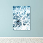 ツリーのシルエット キャンバスプリント (インサイチュ (ウッドフロア))