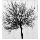 ツリーのシルエット シャワーカーテン (正面)