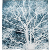 ツリーのシルエット シャワーカーテン (正面)