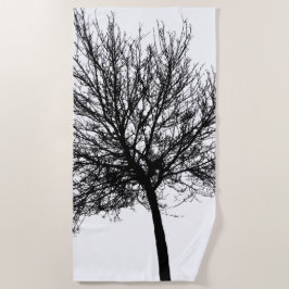 ツリーのシルエット ビーチタオル