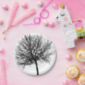 ツリーのシルエット ペーパープレート (パーティー)