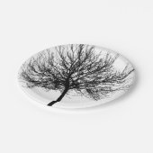 ツリーのシルエット ペーパープレート (アングル)
