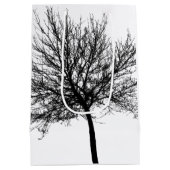 ツリーのシルエット ミディアムペーパーバッグ (裏面)