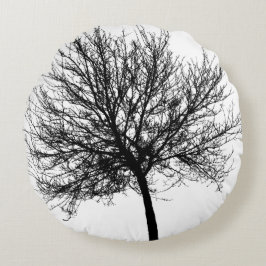ツリーのシルエット ラウンドクッション