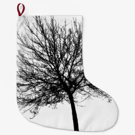 ツリーのシルエット ラージクリスマスストッキング