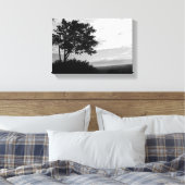 ツリーのシルエット（白黒） キャンバスプリント (インサイチュ (寝室))