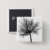 ツリーのシルエット 缶バッジ (正面&裏面)