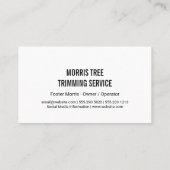 ツリーのシルエット | 造園 | 庭師 名刺 (裏面)