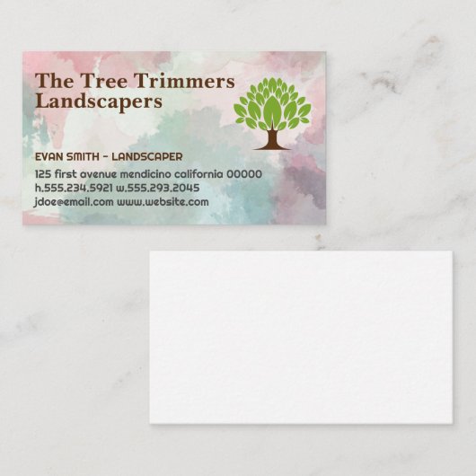 ツリーのスタイル | 園芸用ランドスケーター 名刺 (正面/裏面)