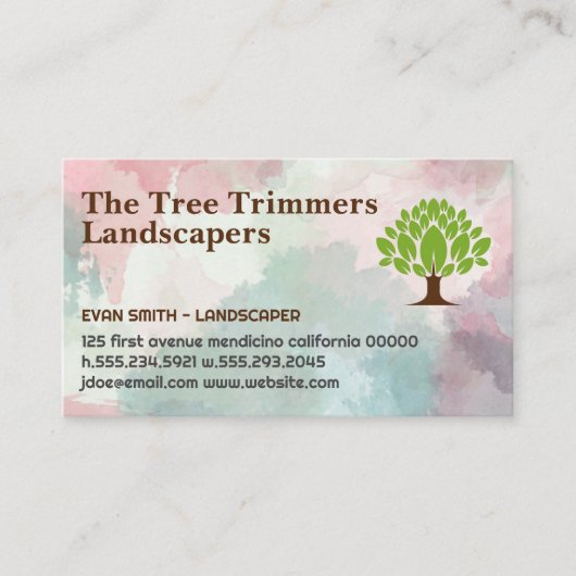 ツリーのスタイル | 園芸用ランドスケーター 名刺 (正面)