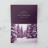 ツリーのトップがクリスマスの休日を聞く カード (内部)