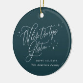 ツリーのトップがクリスマスの休日を聞く セラミックオーナメント (左)