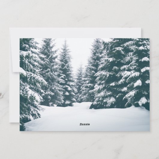 ツリーのトップが写真の数々のクリスマスを輝く シーズンカード (裏面)