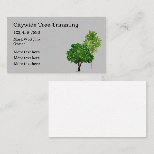 ツリーのトリミングとサービス 名刺 (正面/裏面)