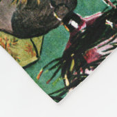 ツリーのトリミング フリースブランケット (角)