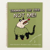 ツリーのトリミングNot Meポッサムおもしろいクリスマス休日 プランナー手帳 (正面)