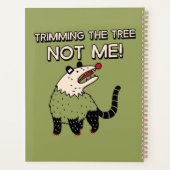 ツリーのトリミングNot Meポッサムおもしろいクリスマス休日 プランナー手帳 (裏面)