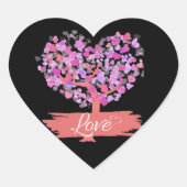 ツリーのハートラブハートシール ハートシール (正面)