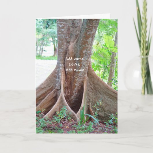 ツリーのパーソナライズ愛あいさつカード カード (正面)