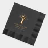 ツリーのフェスティバル祭りのクリスマスパラッジ 箔ナプキン (左)