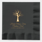 ツリーのフェスティバル祭りのクリスマスパラッジ 箔ナプキン (正面)