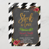 ツリーのブライダルシャワーの招待を予約する 招待状 (正面/裏面)