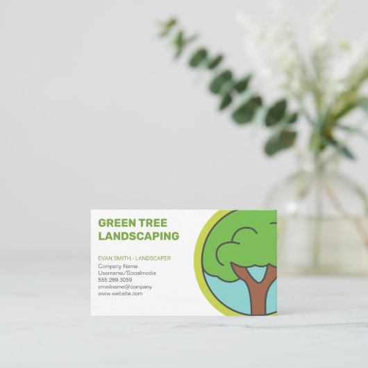 ツリーのロゴ（横） 名刺 (スタンド正面)