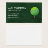 ツリーのロゴ |緑のテクスチャ背景 (正面&裏面)